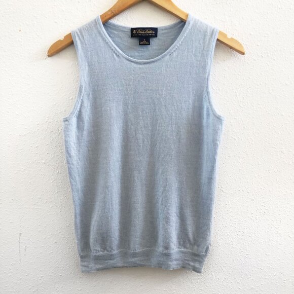 BROOKS & BROTHERS Sleeveless 100% Merino Wool Knit Top Size Small - Picture 1 of 8